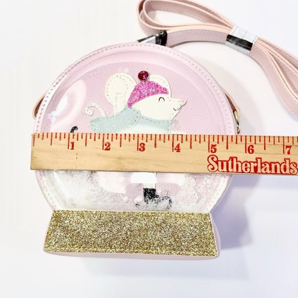 Bath & Body Works Snow Globe Mouse Crossbody Purse Cosmetic Bag Pink - Picture 14 of 16